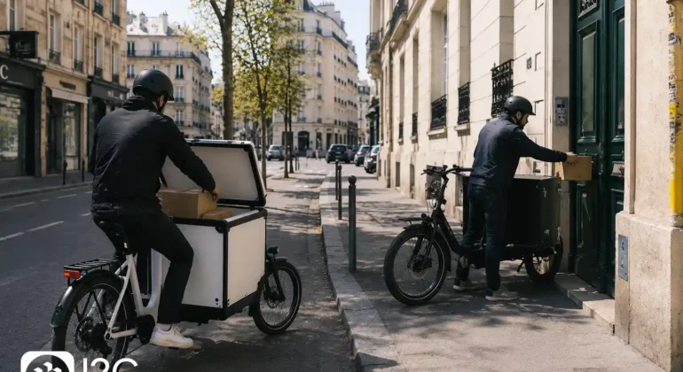 Solutions de livraison du dernier kilomètre en centre-ville avec vélo cargo
