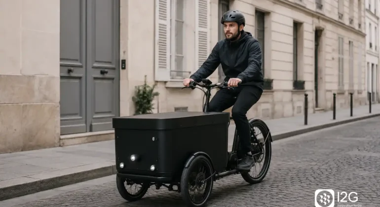 Vélo cargo professionnel adapté aux besoins des entreprises et artisans
