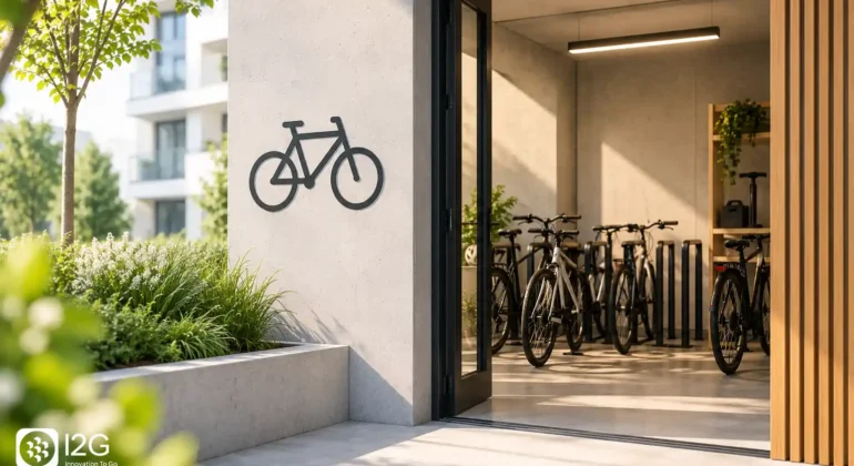 Architecte concevant un local vélo pour un projet immobilier